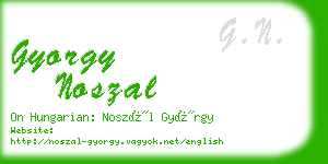 gyorgy noszal business card